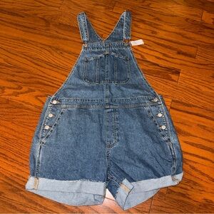 Denim Short Overalls Romper